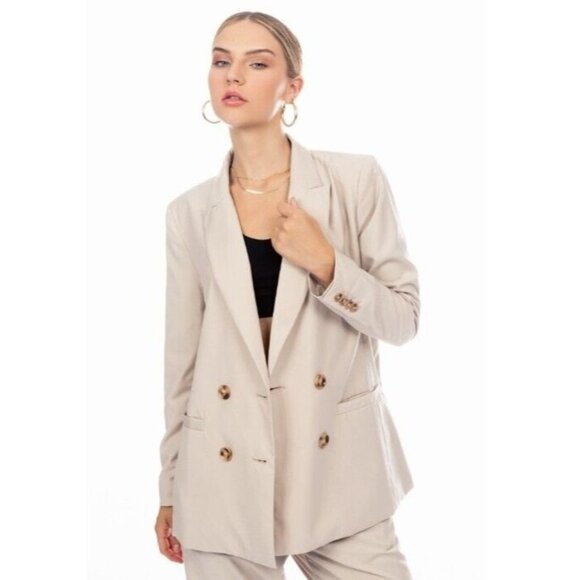 ellandemm Vivienne Blazer Tan Size XL NWT - Picture 1 of 4